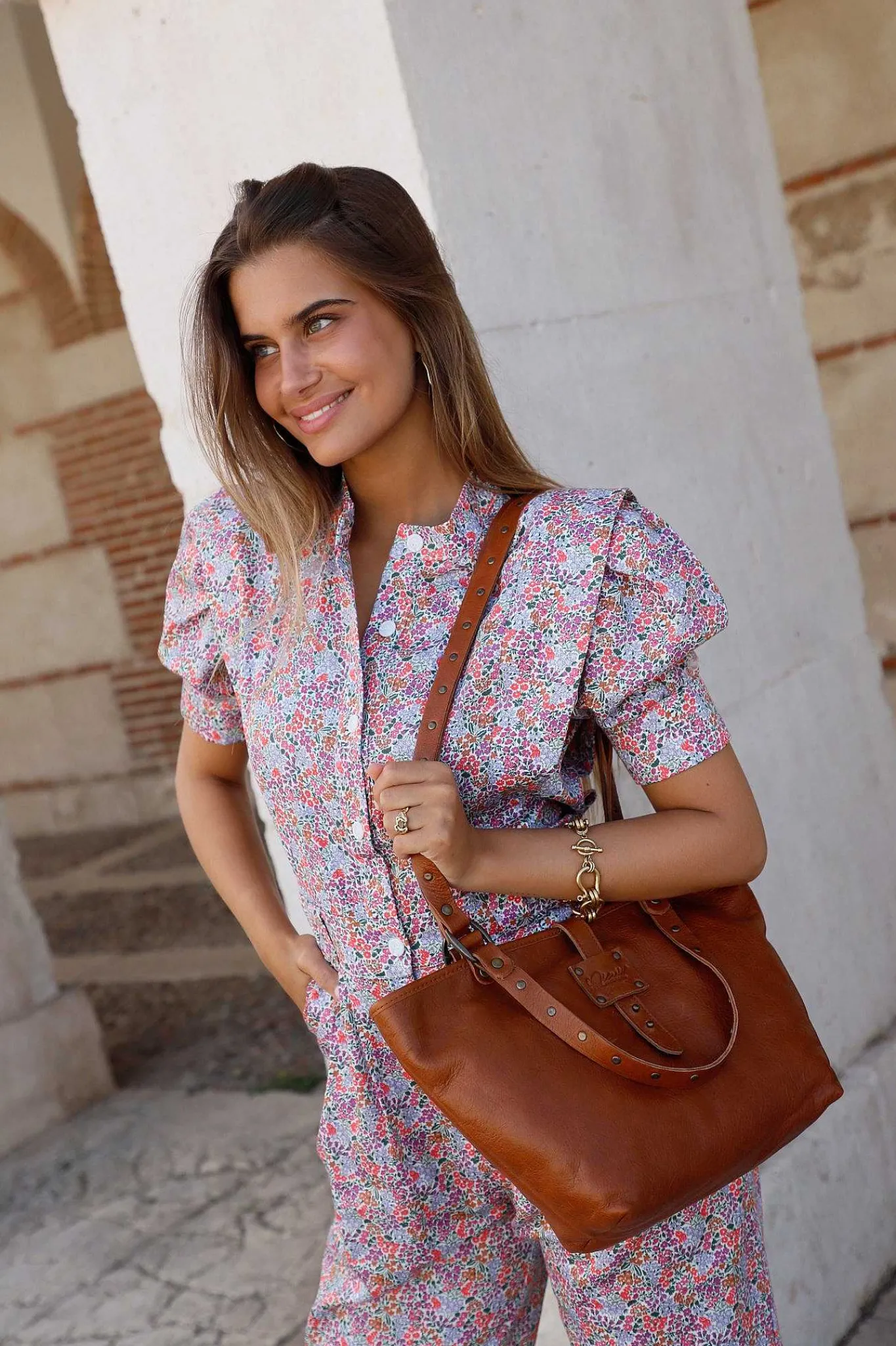 Mujer MICUIR Bolsos Icónicos-Capazo Pequeno Cuero