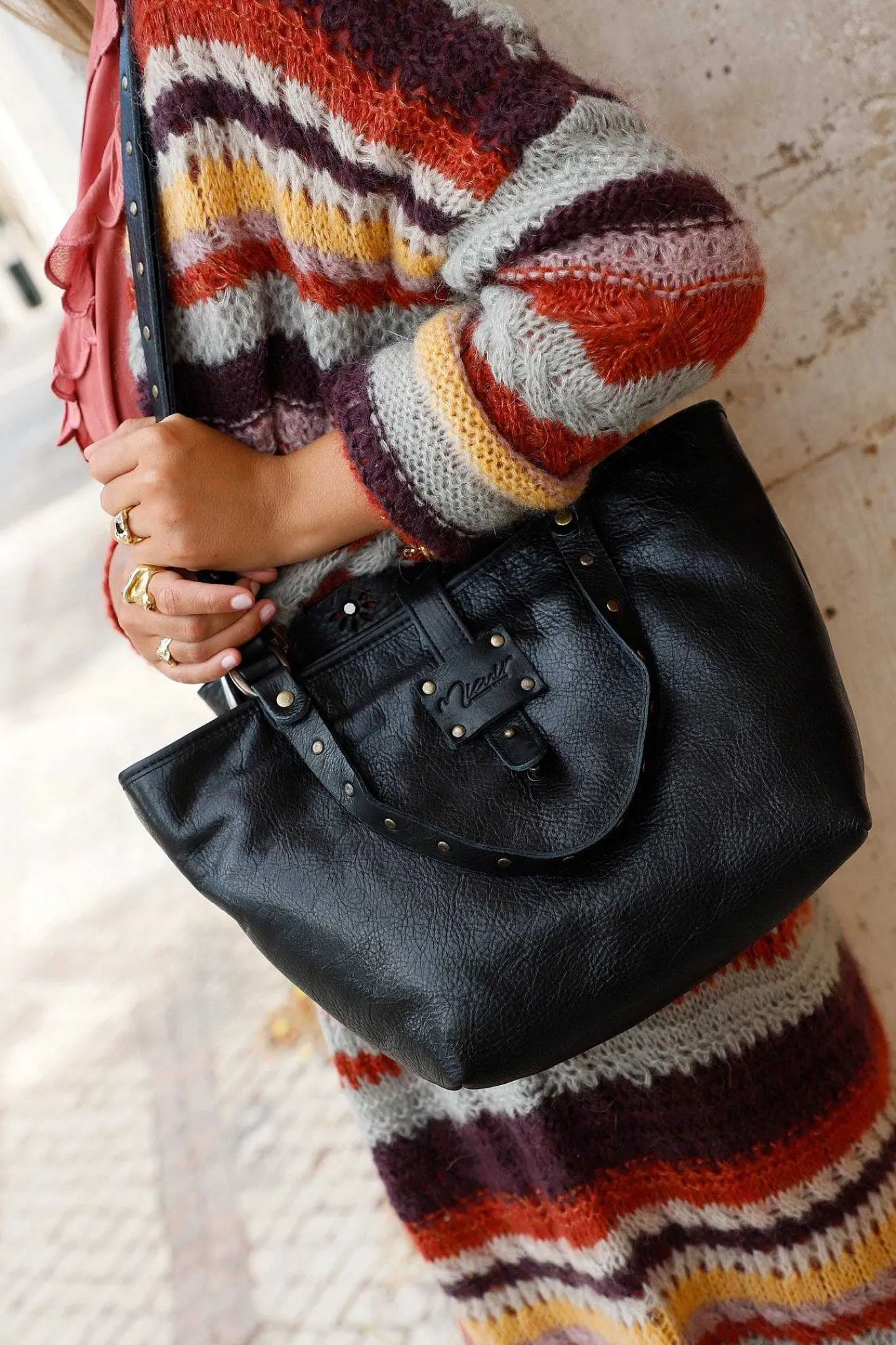 Mujer MICUIR Bolsos Icónicos-Capazo Pequeno Negro