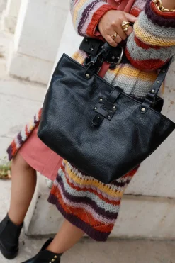 Mujer MICUIR Bolsos Icónicos-Capazo Pequeno Negro