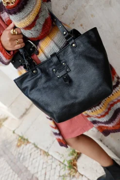 Mujer MICUIR Bolsos Icónicos-Capazo Pequeno Negro