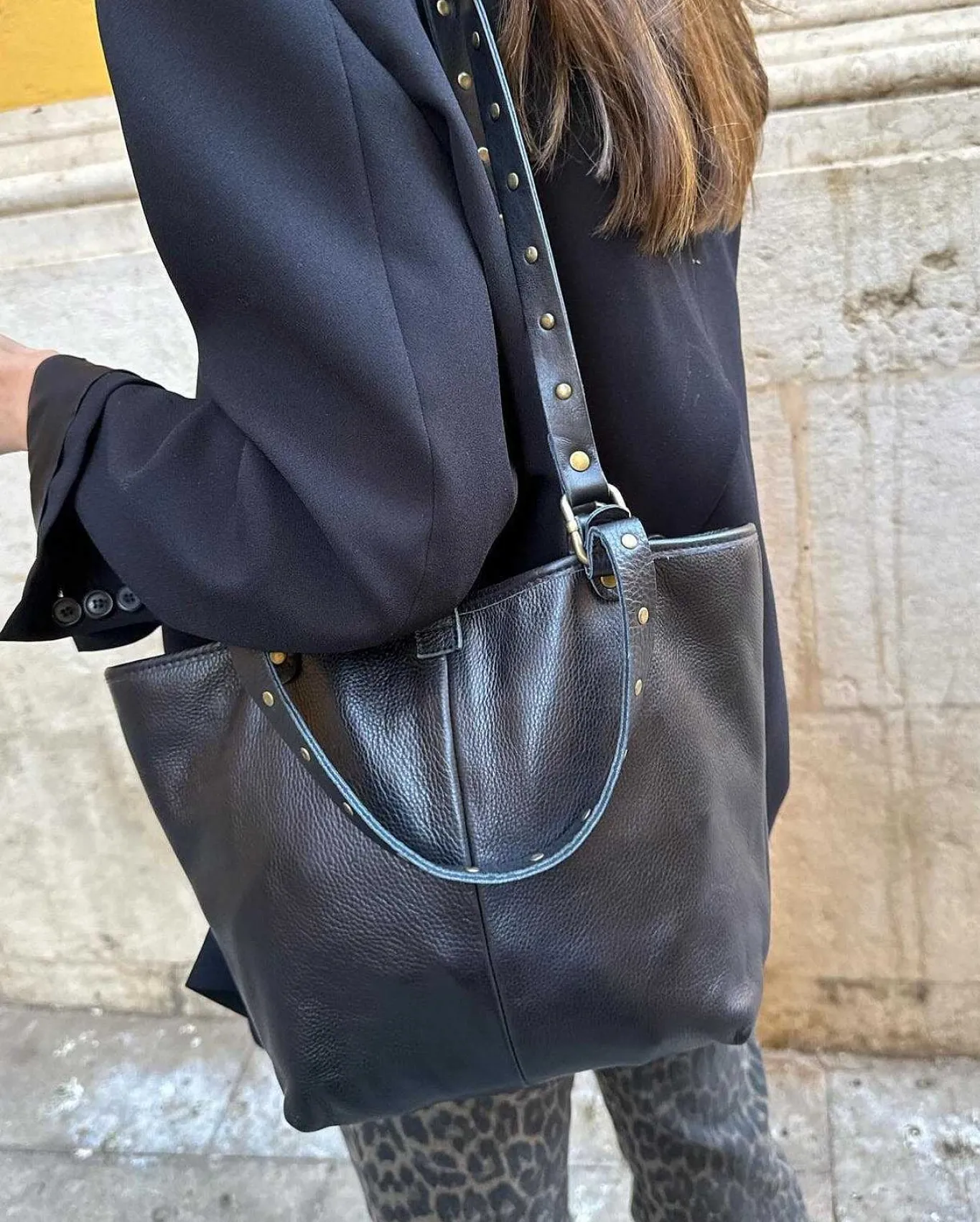 Mujer MICUIR Bolsos Icónicos-Capazo Pequeno Negro