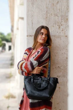 Mujer MICUIR Bolsos Icónicos-Capazo Pequeno Negro