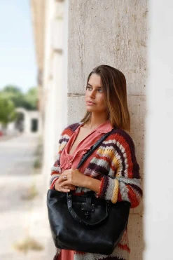 Mujer MICUIR Bolsos Icónicos-Capazo Pequeno Negro