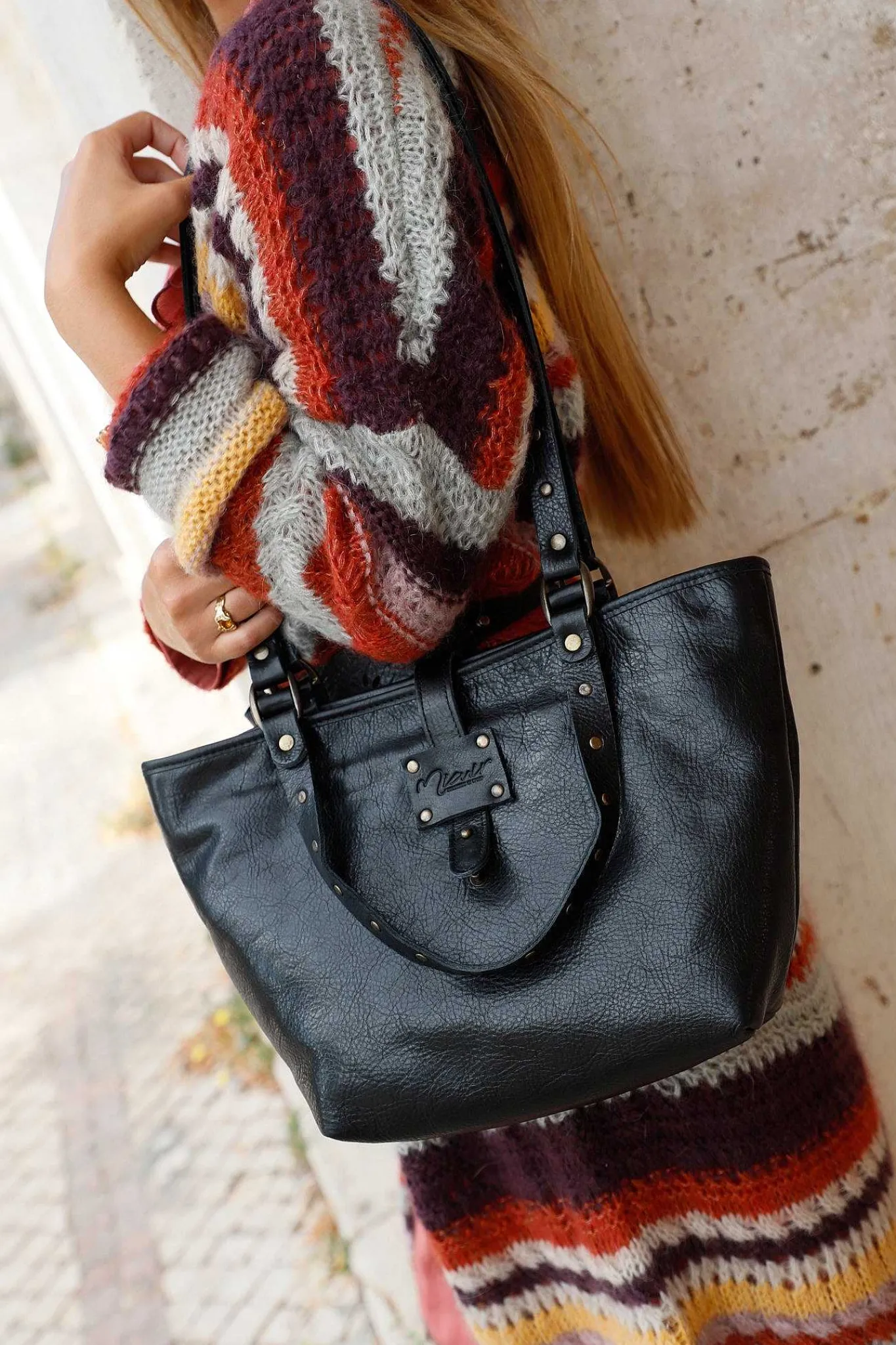 Mujer MICUIR Bolsos Icónicos-Capazo Pequeno Negro