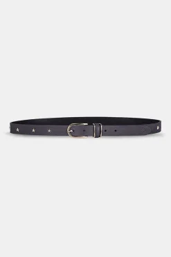 Mujer MICUIR Cinturones-Cinturon Fino Stars Negro
