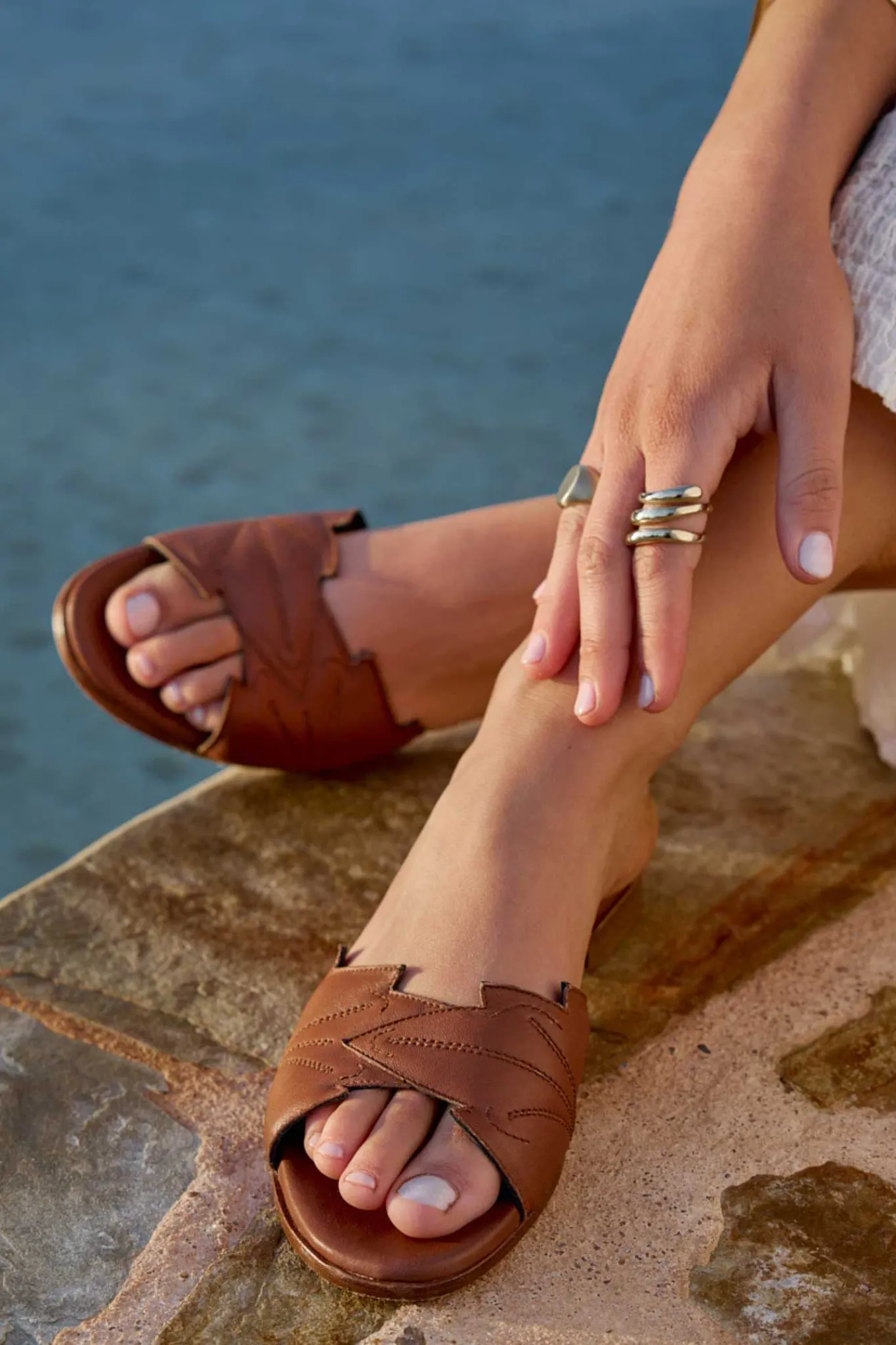 Mujer MICUIR Sandalias Planas-Cleo Cuero 2Cm