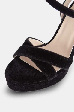 Mujer MICUIR Sandalias Tacón-Corintia Terciopelo Negro 11,5Cm