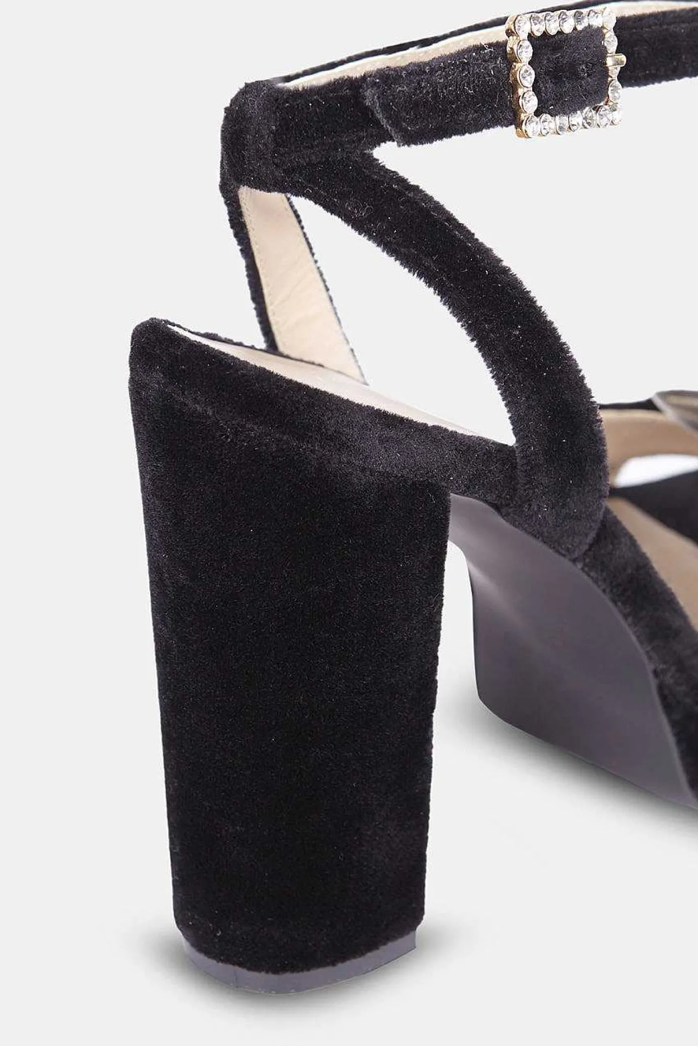 Mujer MICUIR Sandalias Tacón-Corintia Terciopelo Negro 11,5Cm