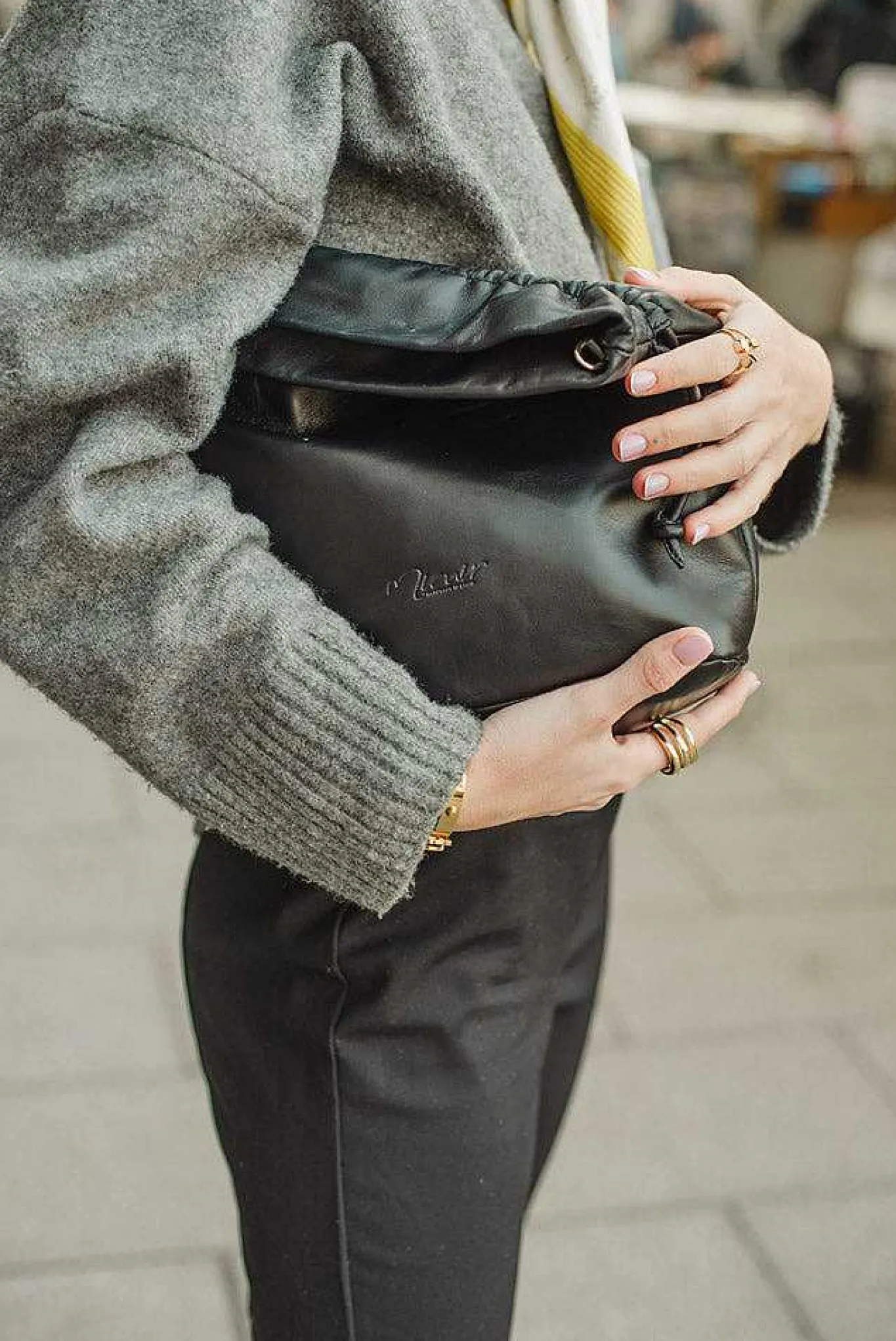 Mujer MICUIR Bolsos Medianos-Emanuelle Bag Negro