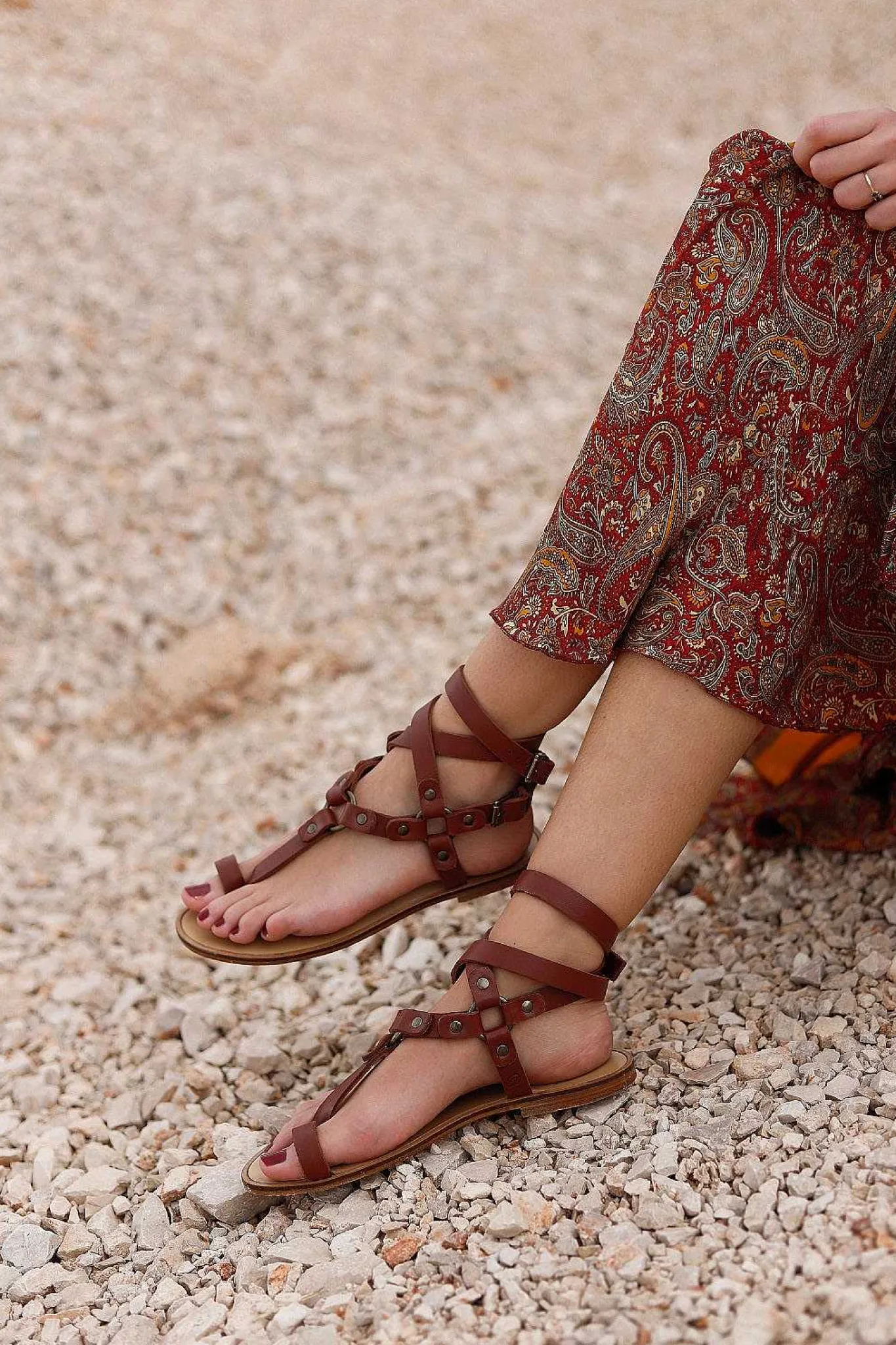 Mujer MICUIR Esclavas-Esclavas Cuero
