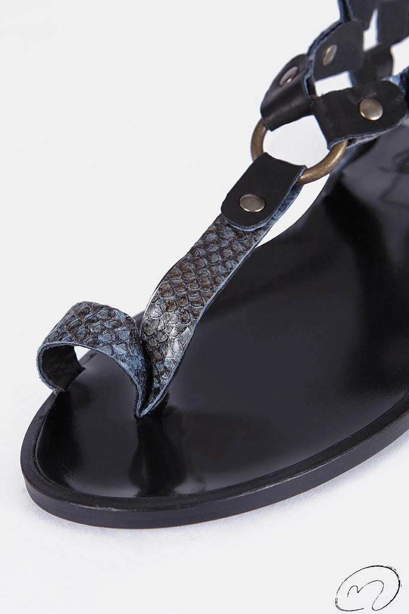 Mujer MICUIR Esclavas-Esclavas Snake Azul