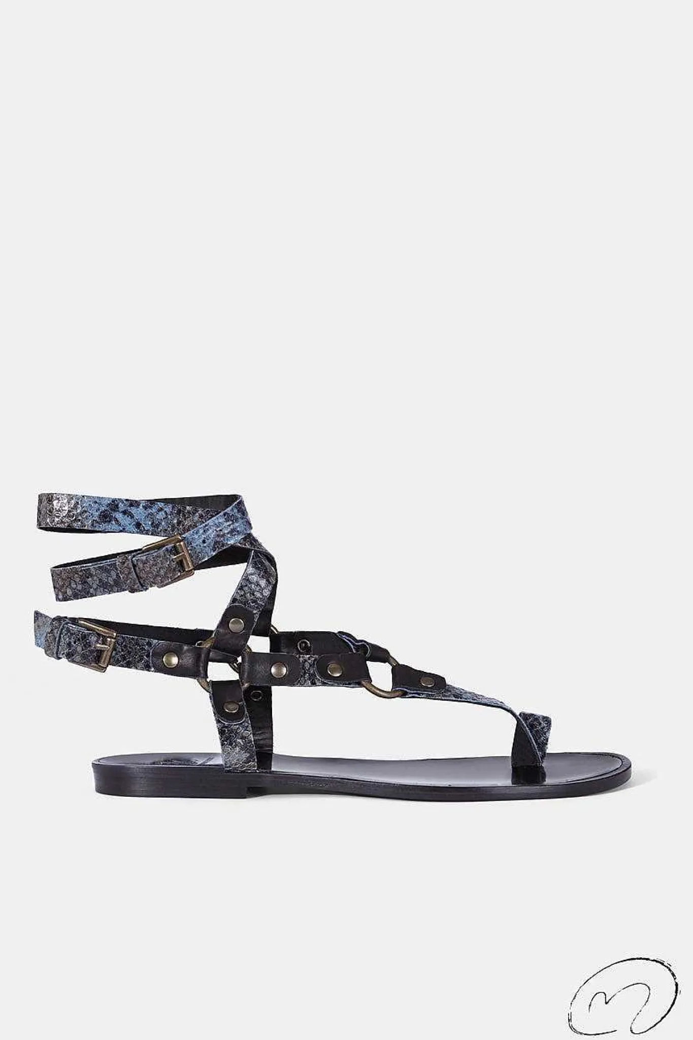 Mujer MICUIR Esclavas-Esclavas Snake Azul