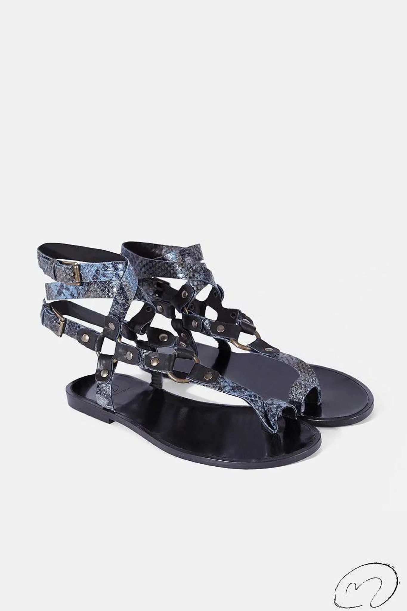 Mujer MICUIR Esclavas-Esclavas Snake Azul