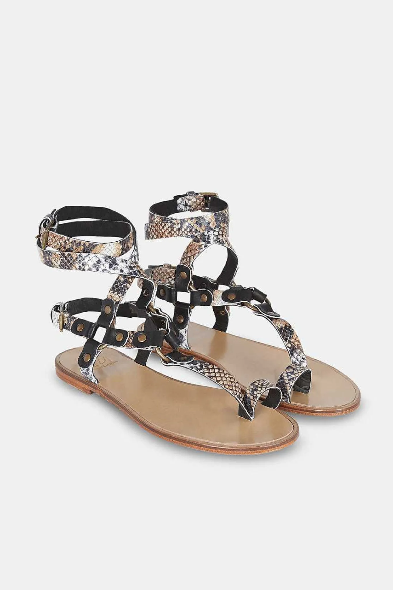 Mujer MICUIR Esclavas-Esclavas Snake Blanco