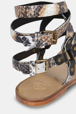 Mujer MICUIR Esclavas-Esclavas Snake Blanco