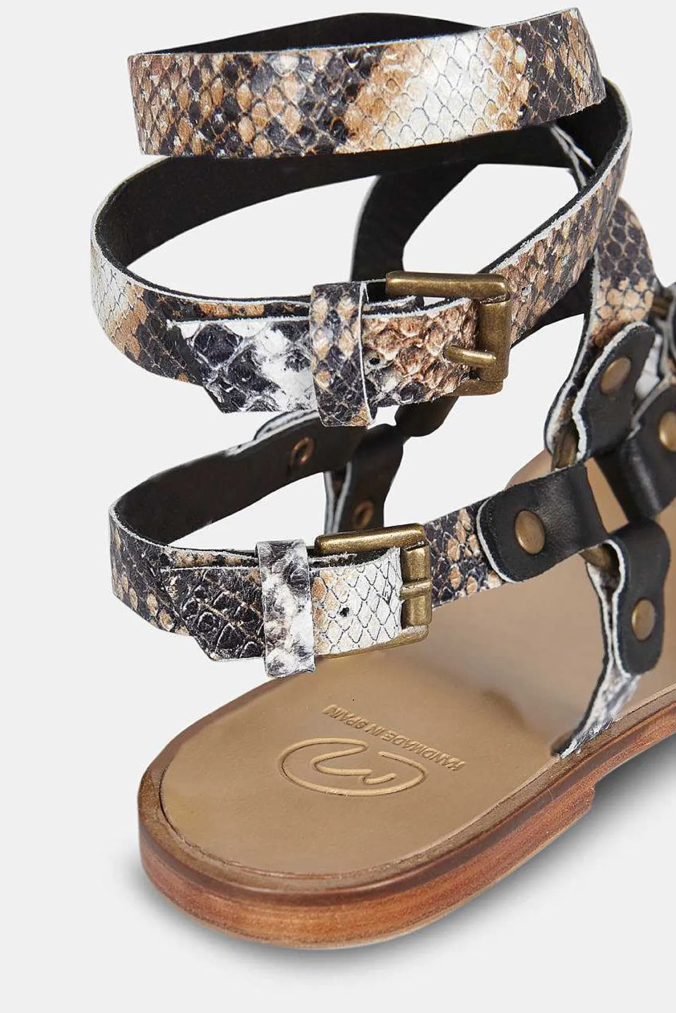 Mujer MICUIR Esclavas-Esclavas Snake Blanco