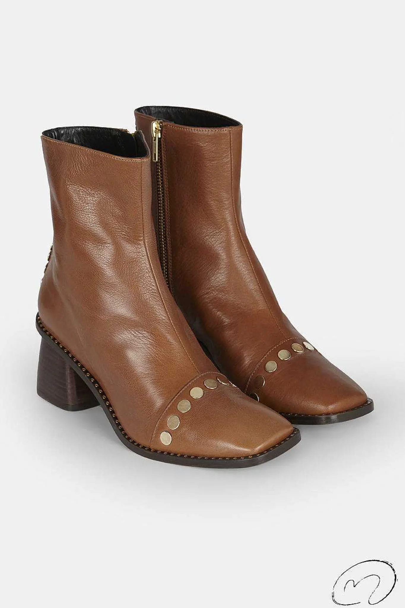 Mujer MICUIR Botines De Tacón-Filipa Boots Cuero 6Cm