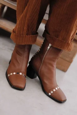 Mujer MICUIR Botines De Tacón-Filipa Boots Cuero 6Cm