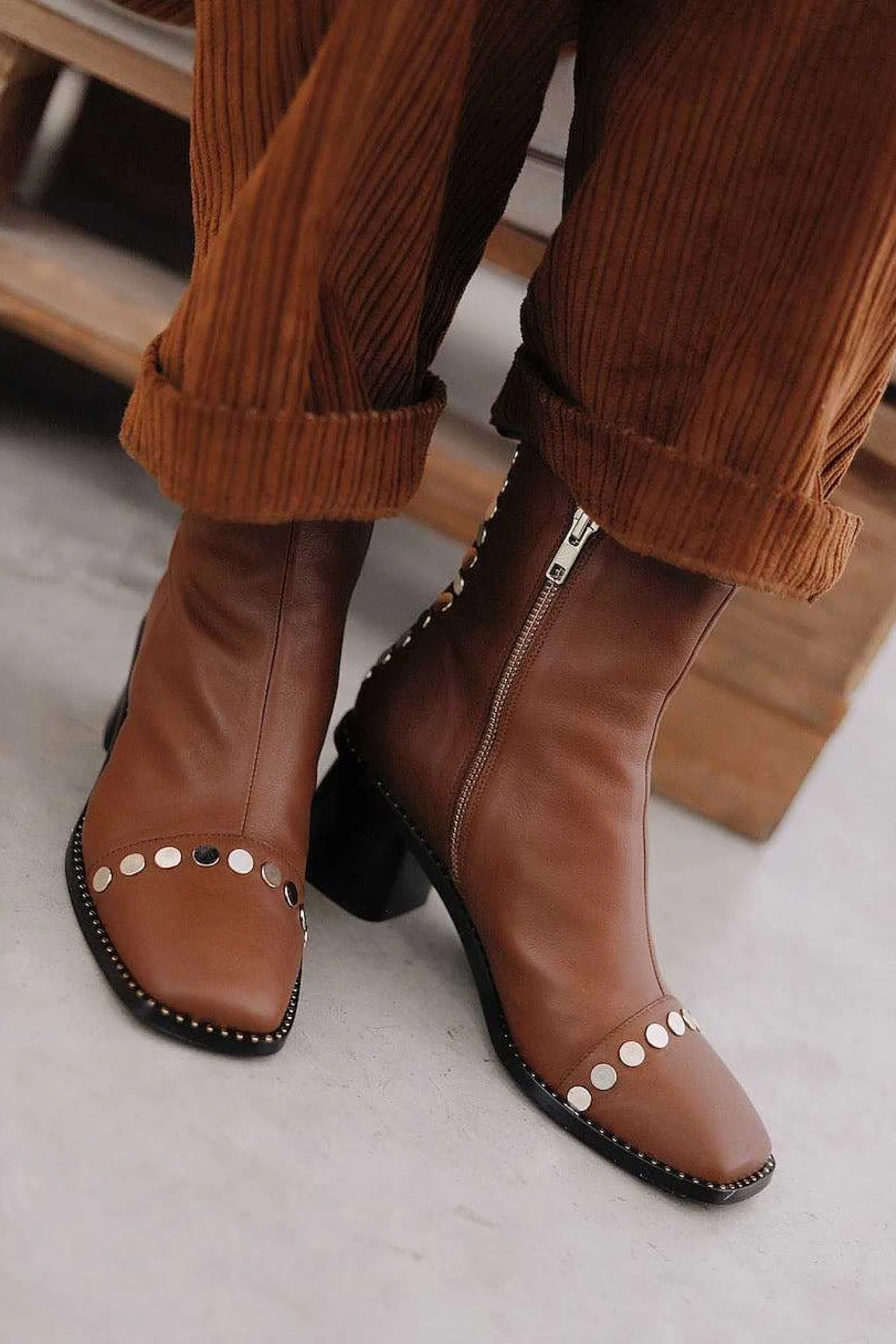 Mujer MICUIR Botines De Tacón-Filipa Boots Cuero 6Cm