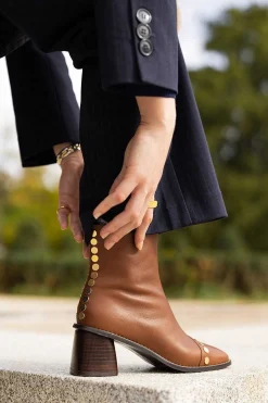 Mujer MICUIR Botines De Tacón-Filipa Boots Cuero 6Cm
