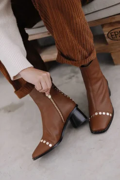 Mujer MICUIR Botines De Tacón-Filipa Boots Cuero 6Cm