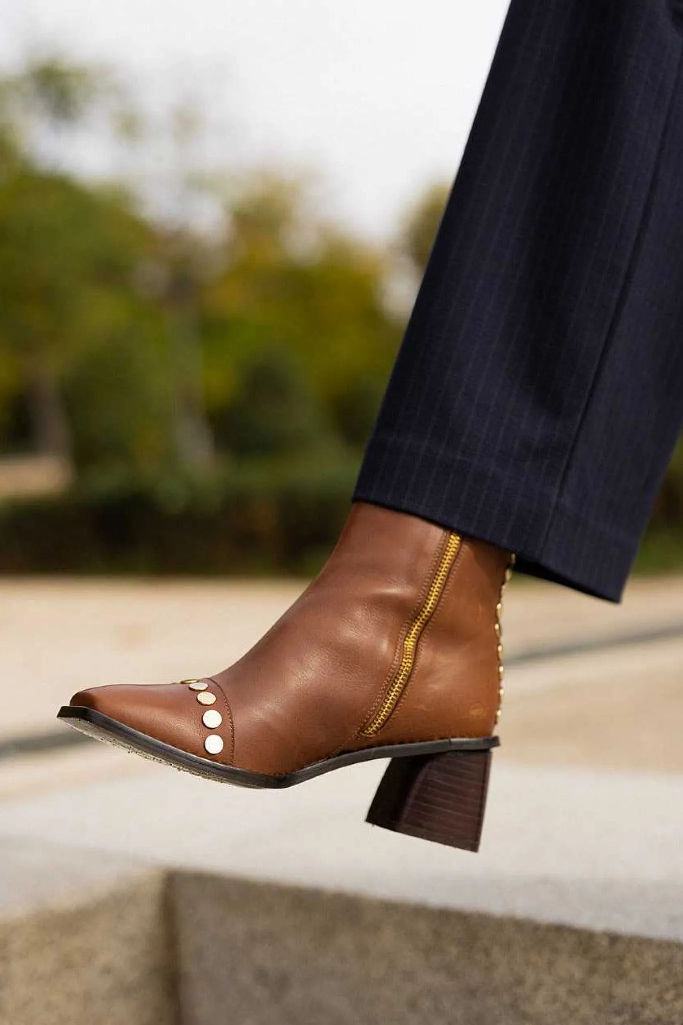 Mujer MICUIR Botines De Tacón-Filipa Boots Cuero 6Cm