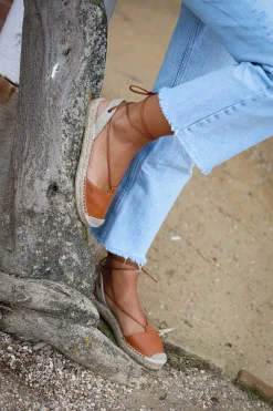 Mujer MICUIR Sandalias Esparto-Fornells Cuero 2Cm