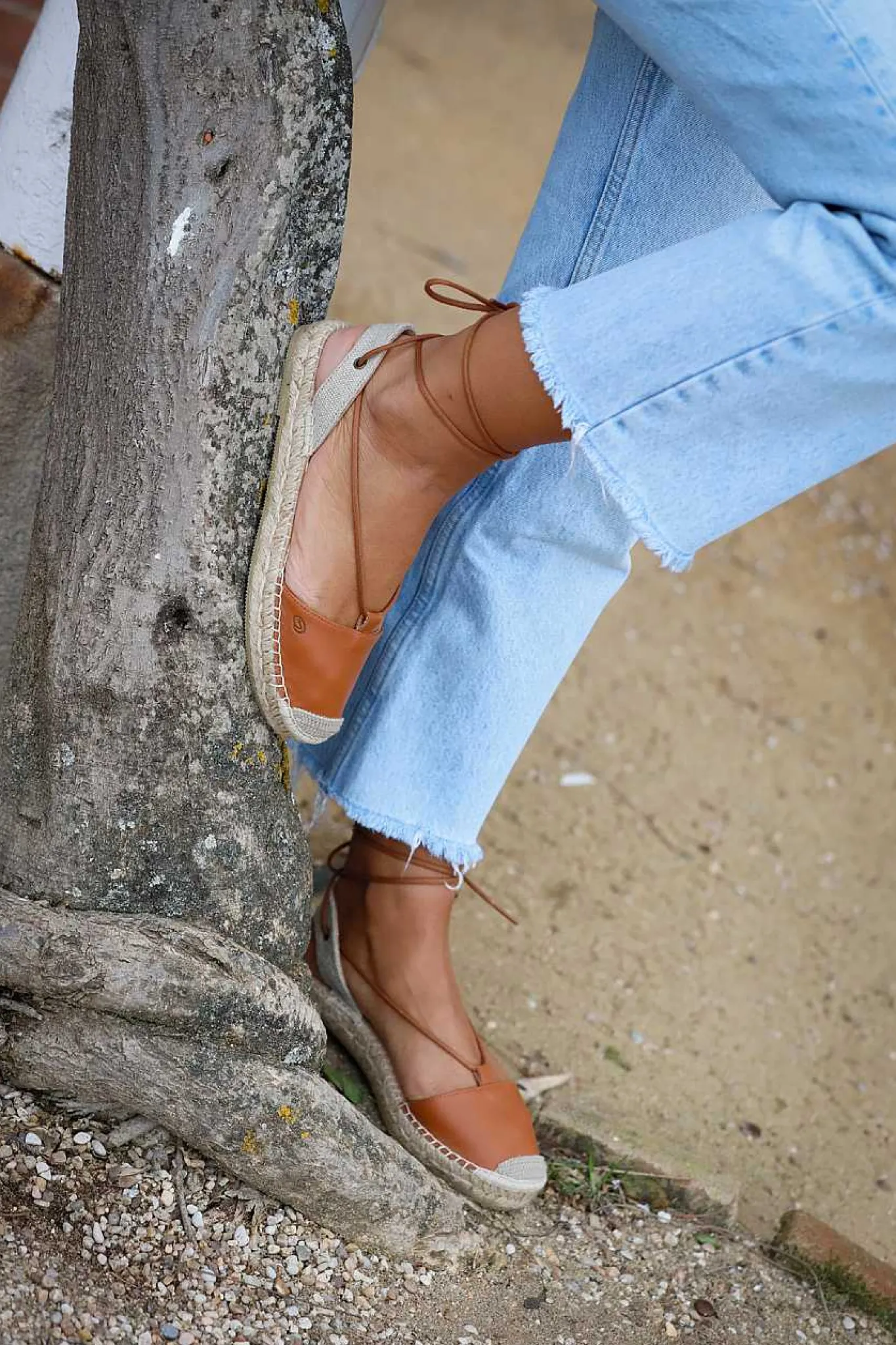 Mujer MICUIR Sandalias Esparto-Fornells Cuero 2Cm