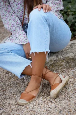 Mujer MICUIR Sandalias Esparto-Fornells Cuero 2Cm
