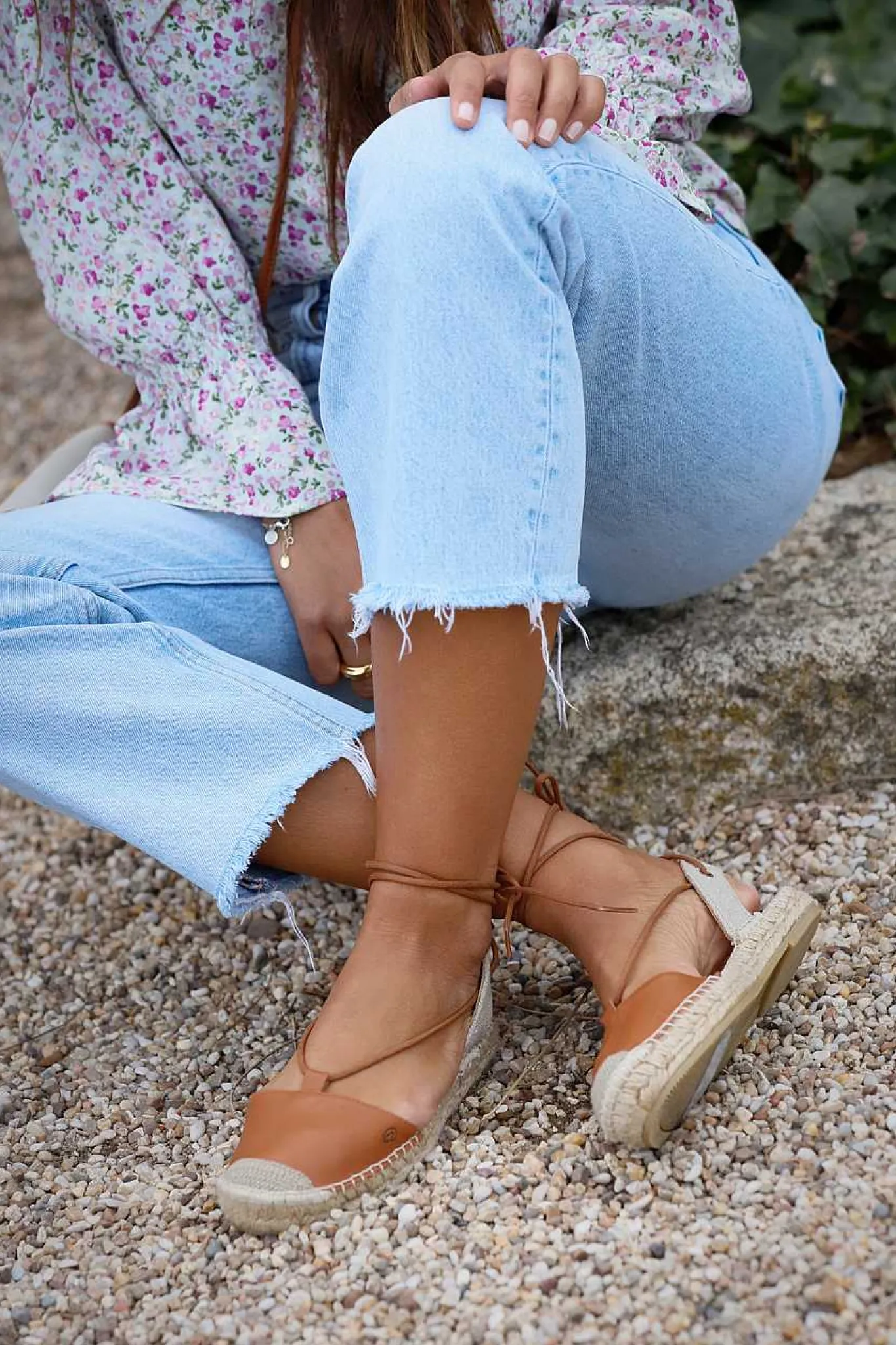 Mujer MICUIR Sandalias Esparto-Fornells Cuero 2Cm