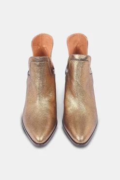 Mujer MICUIR Botines De Tacón-Frida Boots Tacón Special Edition Oro Metalizado 7Cm