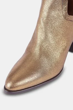 Mujer MICUIR Botines De Tacón-Frida Boots Tacón Special Edition Oro Metalizado 7Cm