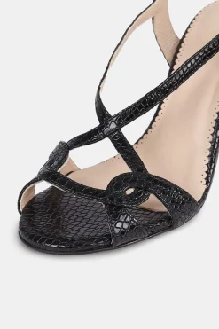 Mujer MICUIR Sandalias Tacón-Gadea Grabado Negro 9Cm
