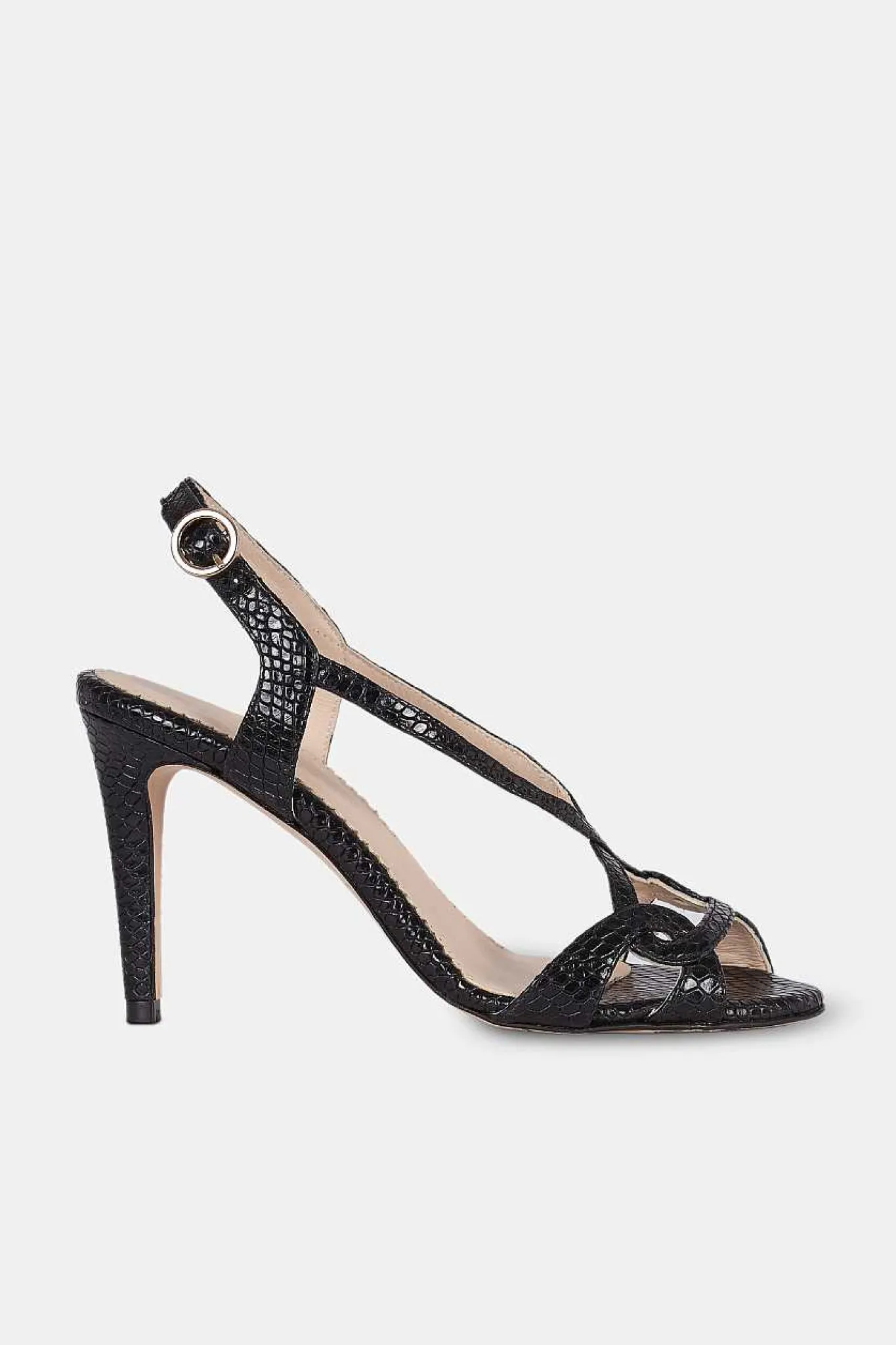 Mujer MICUIR Sandalias Tacón-Gadea Grabado Negro 9Cm