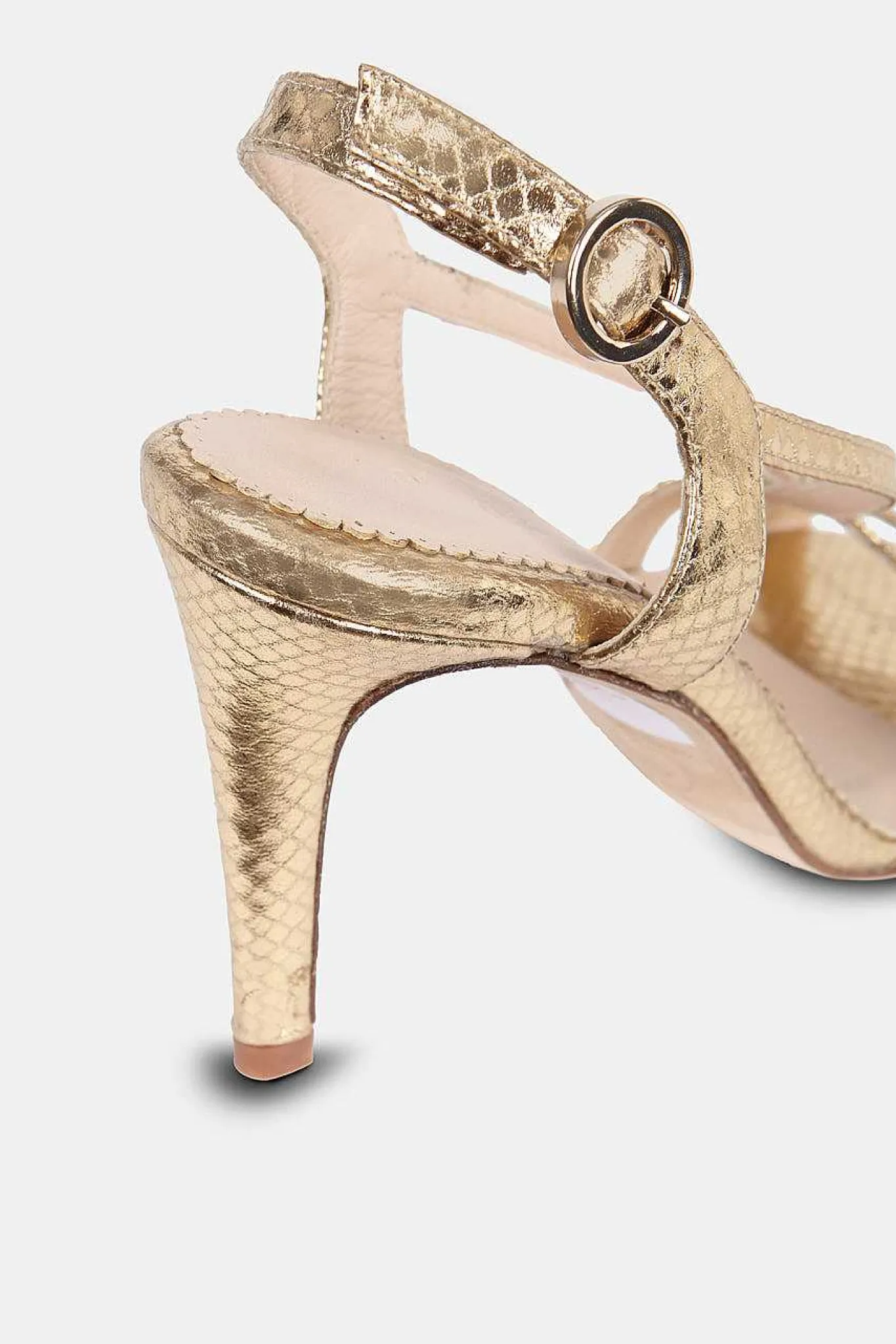 Mujer MICUIR Sandalias Tacón-Gadea Grabado Oro 9Cm