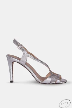 Mujer MICUIR Sandalias Tacón-Gadea Grabado Plata 9Cm