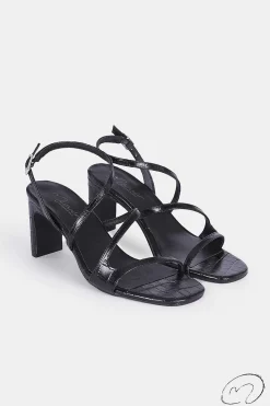 Mujer MICUIR Sandalias Tacón-Genara Coco Negro 7Cm