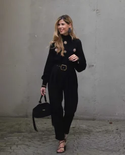 Mujer MICUIR Sandalias Tacón-Genara Coco Negro 7Cm