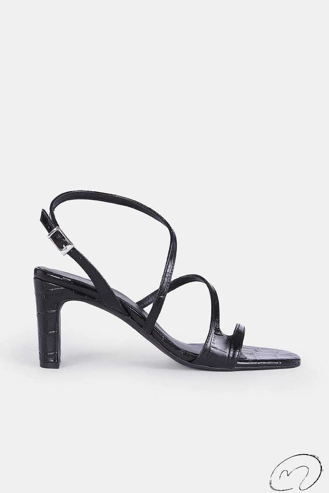 Mujer MICUIR Sandalias Tacón-Genara Coco Negro 7Cm