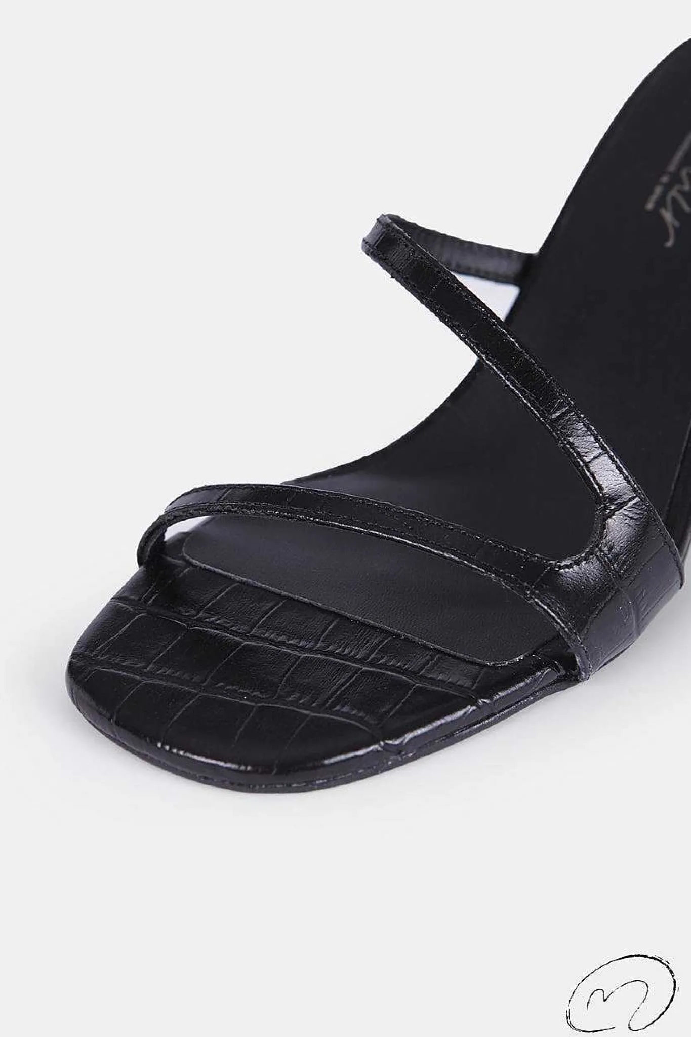 Mujer MICUIR Sandalias Tacón-Genara Coco Negro 7Cm