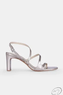 Mujer MICUIR Sandalias Tacón-Genara Plata 7Cm