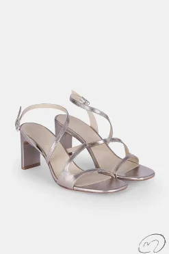Mujer MICUIR Sandalias Tacón-Genara Plata 7Cm