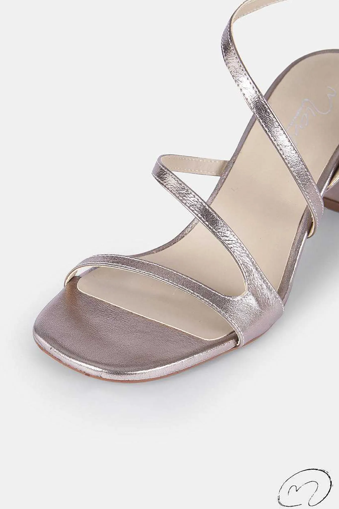 Mujer MICUIR Sandalias Tacón-Genara Plata 7Cm
