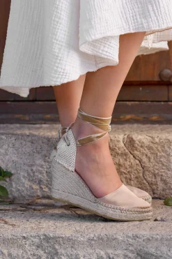Mujer MICUIR Sandalias Plataforma-Hidra Saten Tofe 9Cm