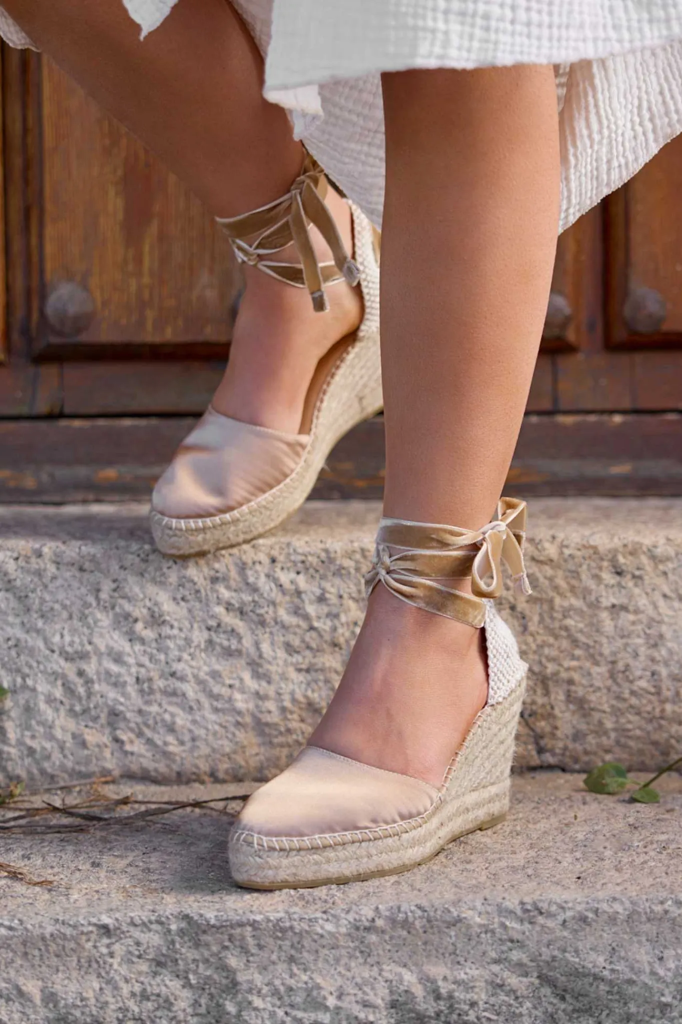 Mujer MICUIR Sandalias Plataforma-Hidra Saten Tofe 9Cm