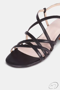 Mujer MICUIR Sandalias Tacón Midi-Ines Negro 4Cm
