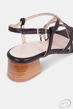 Mujer MICUIR Sandalias Tacón Midi-Ines Negro 4Cm