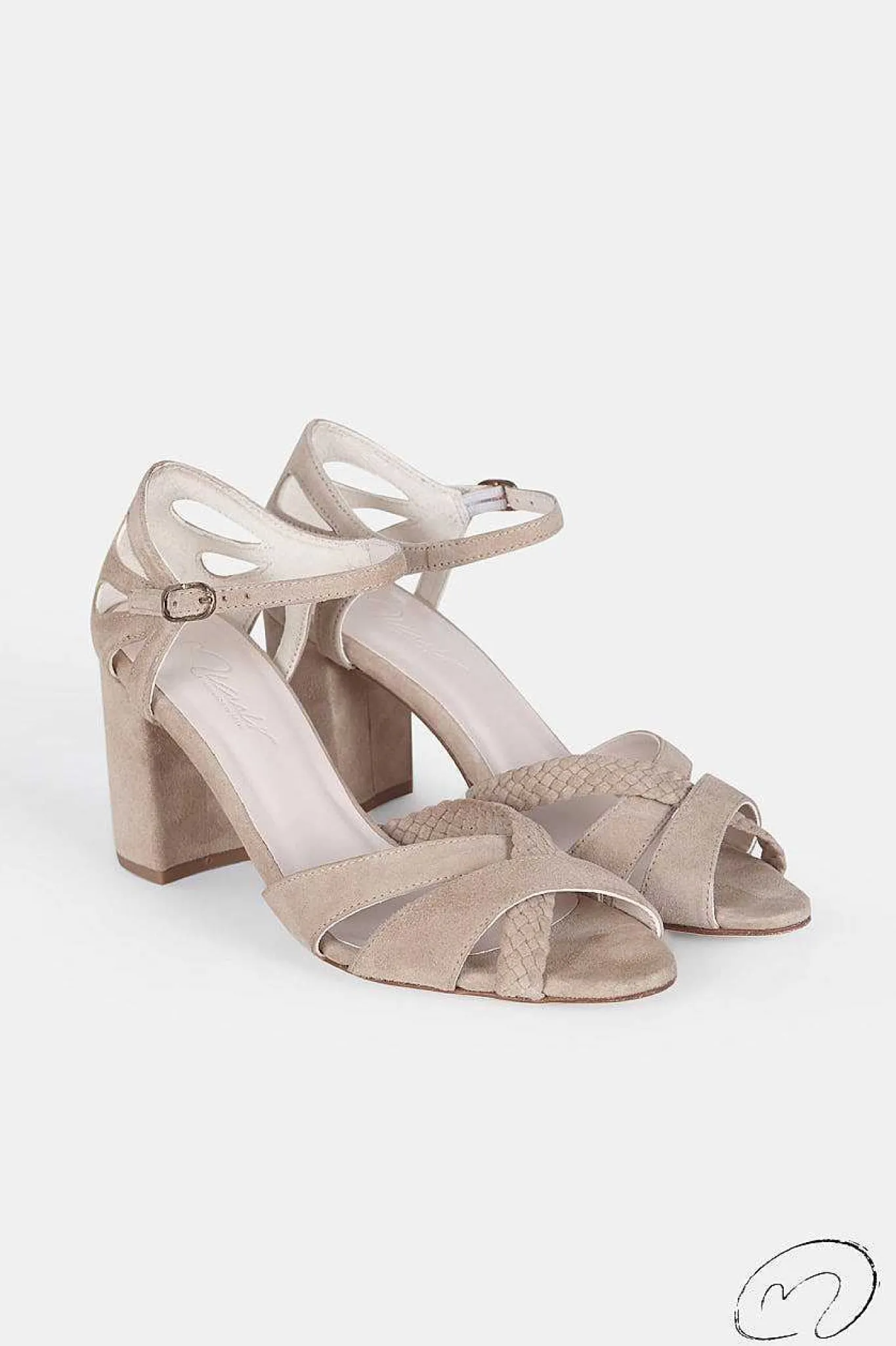 Mujer MICUIR Sandalias Tacón-Inma Taupe 7,5Cm