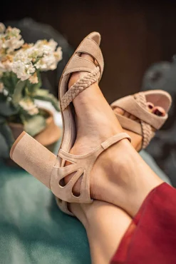 Mujer MICUIR Sandalias Tacón-Inma Taupe 7,5Cm