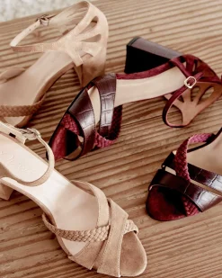 Mujer MICUIR Sandalias Tacón-Inma Taupe 7,5Cm